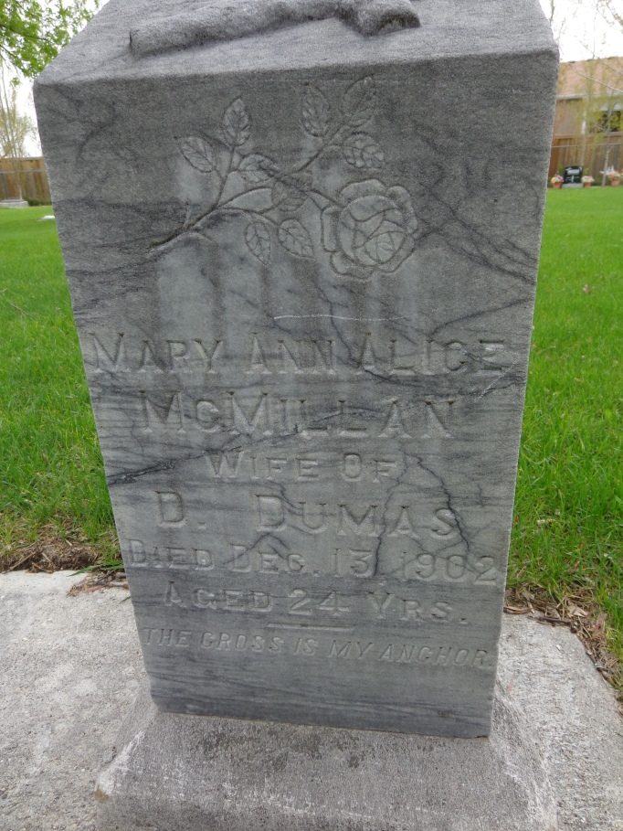McMillan Mary Ann Alice grave